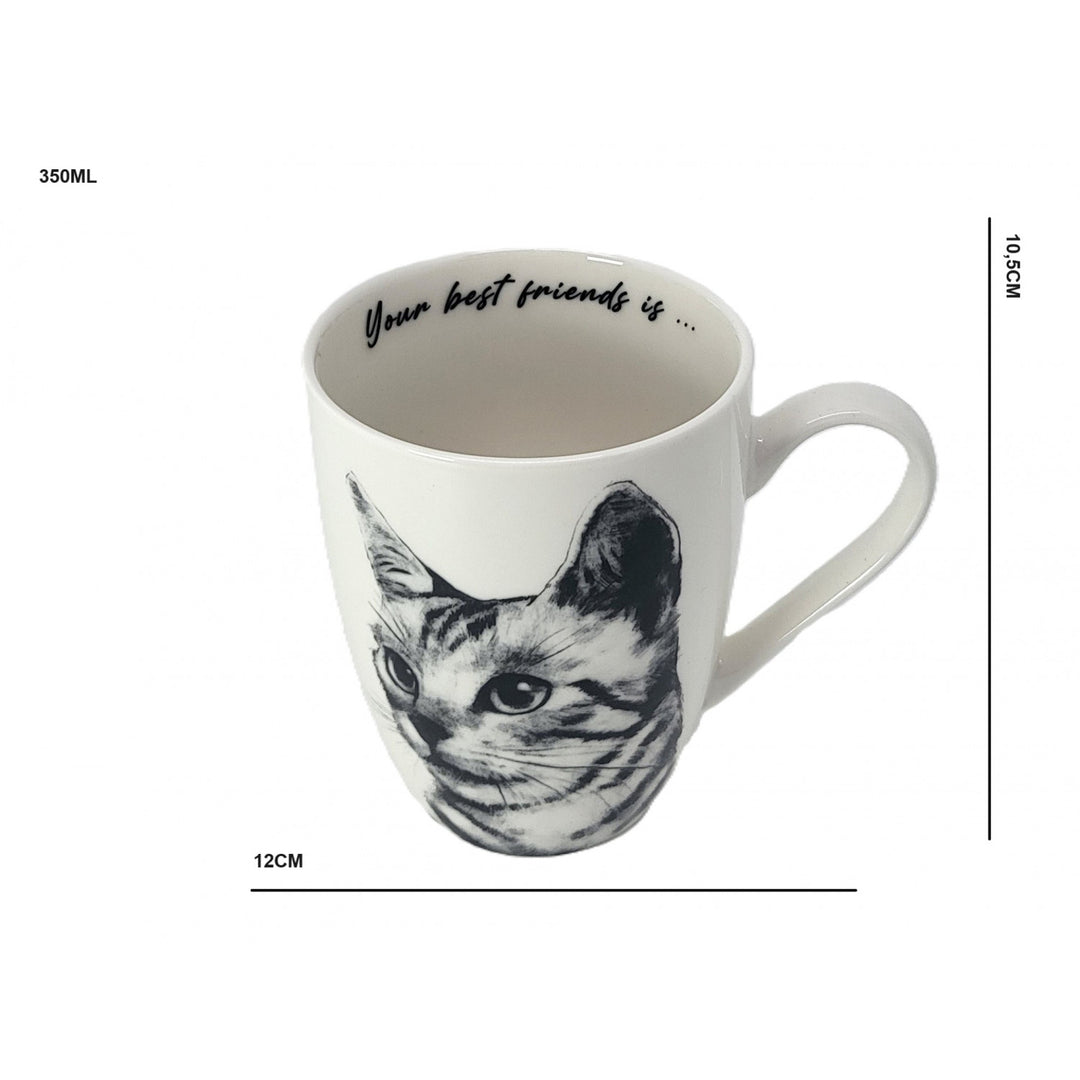 Isabel királynő porcelán bögre, Sokake macska, 350ml, Q1-05218