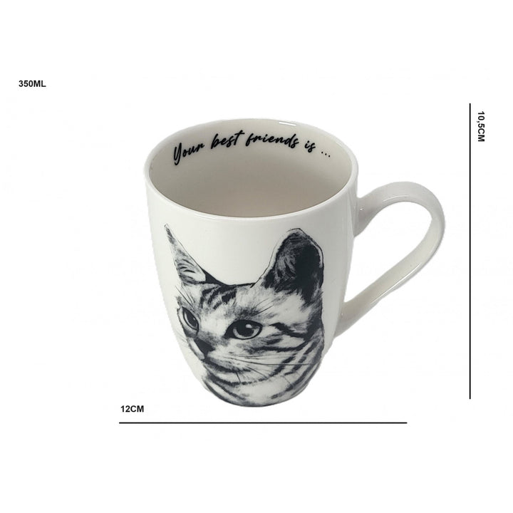 Isabel királynő porcelán bögre, Sokake macska, 350ml, Q1-05218