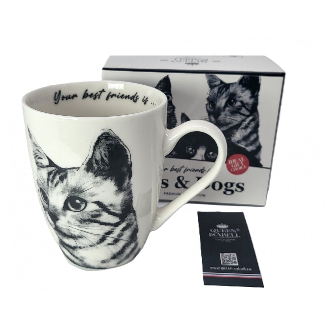 Isabel királynő porcelán bögre, Sokake macska, 350ml, Q1-05218