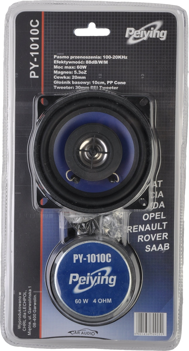 Kétirányú autós hangszórók PY-1010C 10cm 60W Peiying