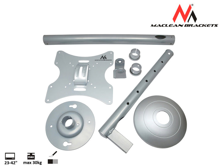 Mennyezeti tartó 22-42 &#39;&#39; 30kg ezüst Maclean MC-504A S