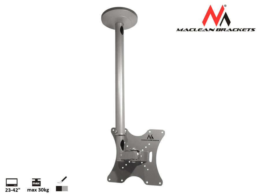 Mennyezeti tartó 22-42 &#39;&#39; 30kg ezüst Maclean MC-504A S