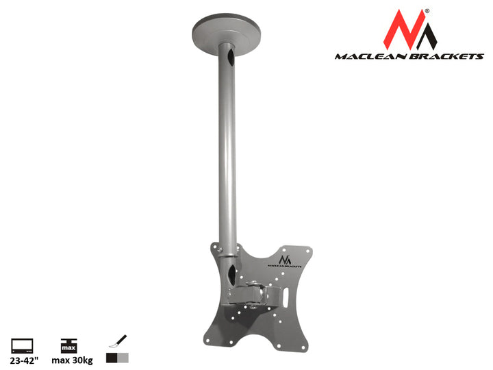 Mennyezeti tartó 22-42 &#39;&#39; 30kg ezüst Maclean MC-504A S