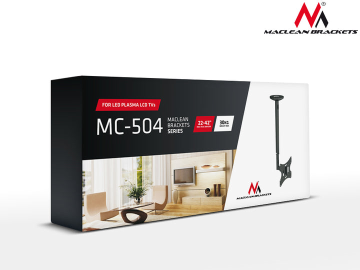 Mennyezeti tartó 22-42 &#39;&#39; 30kg ezüst Maclean MC-504A S