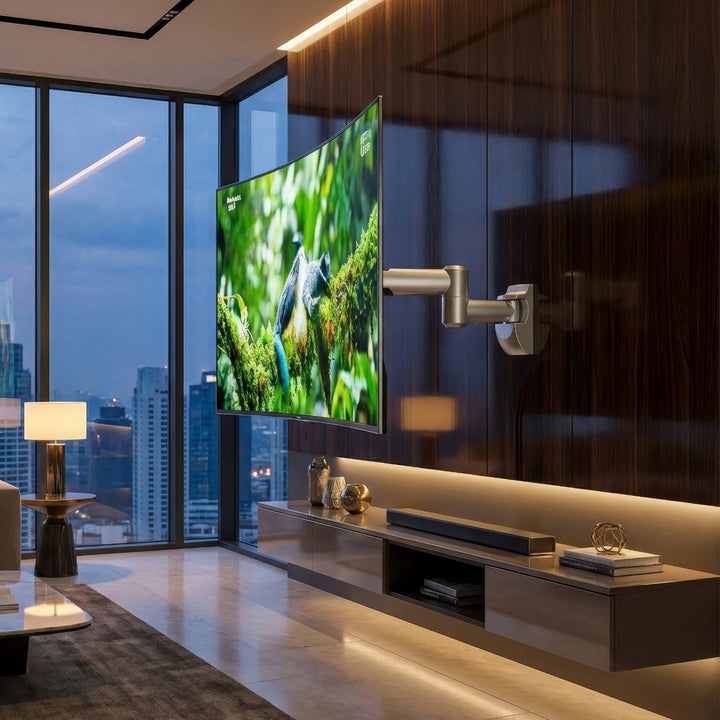 Maclean TV- vagy monitor tartó, univerzális, max. VESA 200x200, 23-50", 30 kg, ezüst, MC-503A S