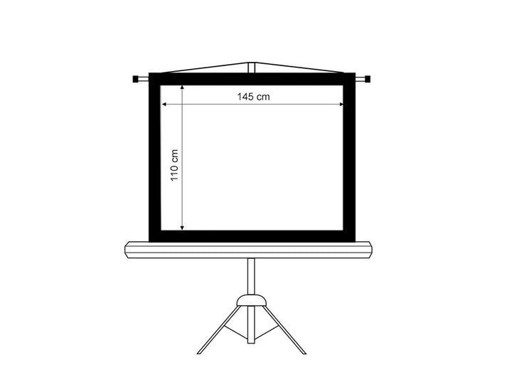 Maclean MC-536 vetítési képernyő a 72 "4: 3 145x110 állványon