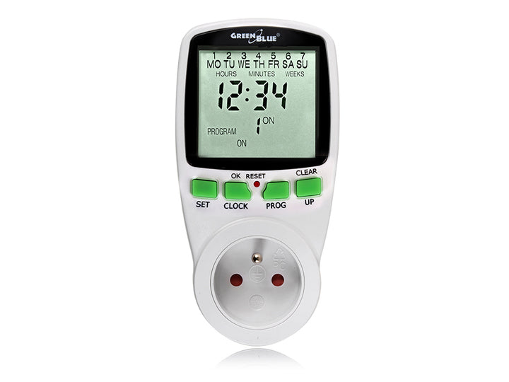 A GreenBlue GB105 idő / digitális időzítő 16 programot képes akár 240 programot programozni