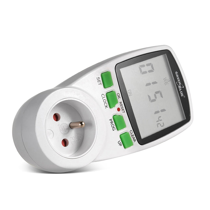 A GreenBlue GB105 idő / digitális időzítő 16 programot képes akár 240 programot programozni