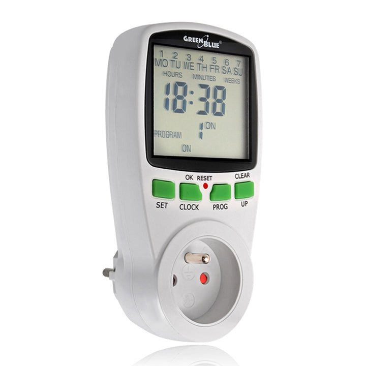 A GreenBlue GB105 idő / digitális időzítő 16 programot képes akár 240 programot programozni