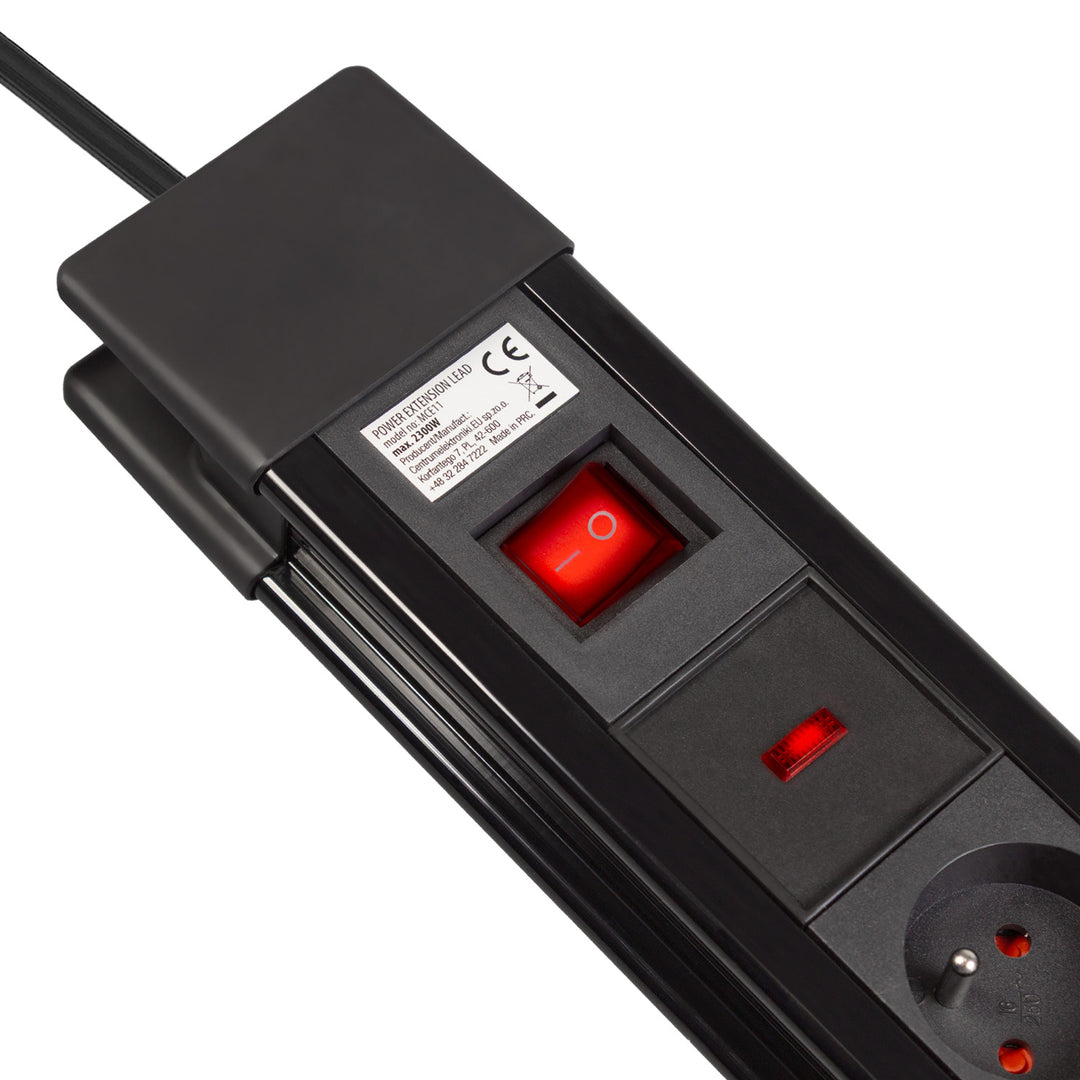 Power strip 8 aljzat megvilágított kapcsoló gyermekvédelem