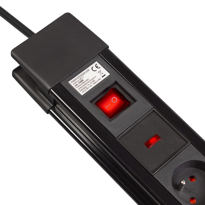 Power strip 8 aljzat megvilágított kapcsoló gyermekvédelem