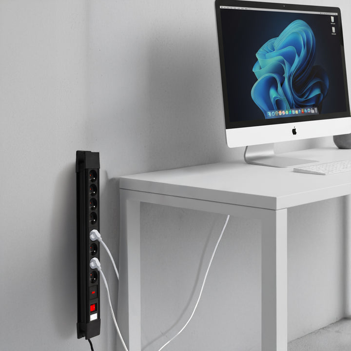 Power strip 8 aljzat megvilágított kapcsoló gyermekvédelem