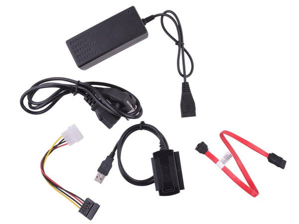 USB-ről IDE 2,5" és 3,5" + SATA "Master" átalakító 480Mbps