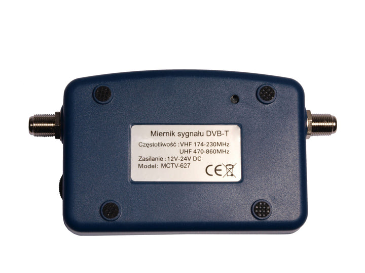 DVB-T TV mérő Maclean MCTV-62, tápegység, tok, kábel 25cm F-F