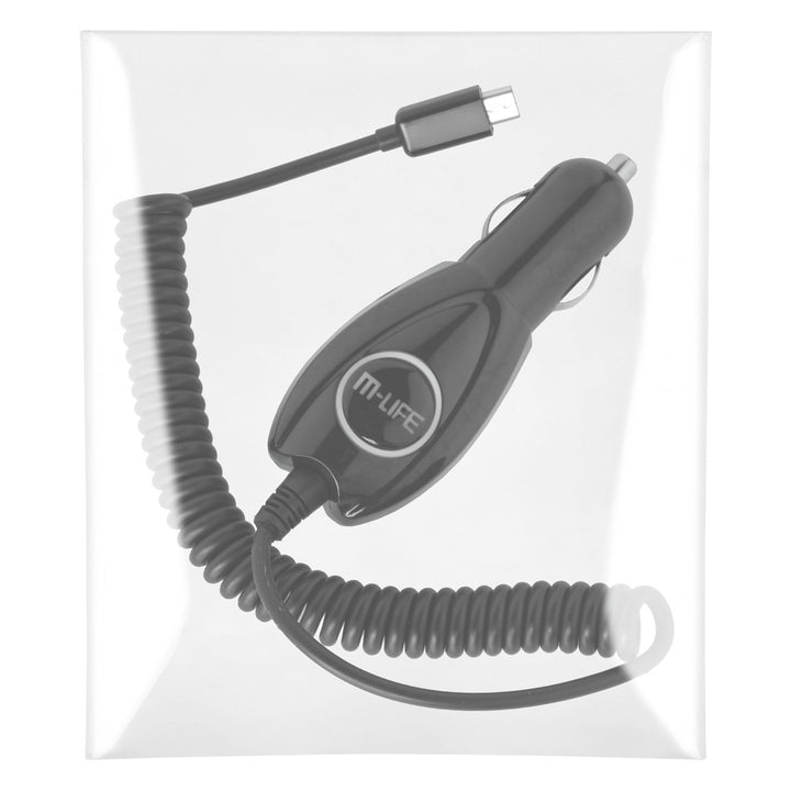 MicroUSB 800mAh M-Life autós töltő spirális kábel