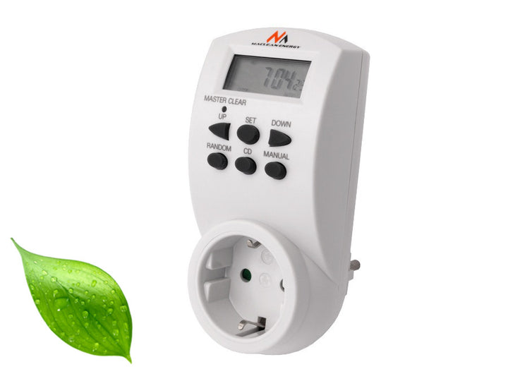 Maclean digitális időzítő, f. random, időzítő, 10 program, max 156 program, német aljzat, 3600W, MCE05G
