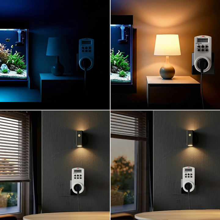 Maclean digitális időzítő, f. random, időzítő, 10 program, max 156 program, német aljzat, 3600W, MCE05G