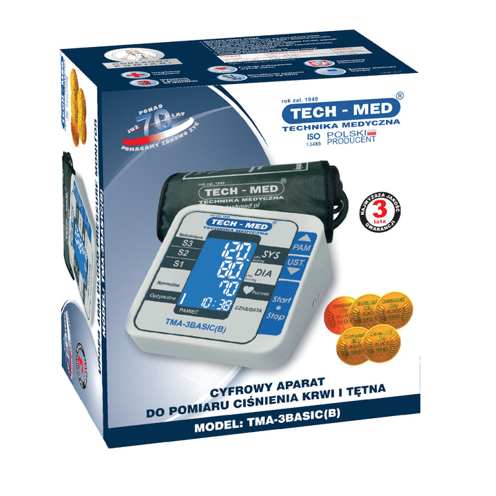 Techmed TMA-3Basic B elektronikus felkaros vérnyomásmérő készülék