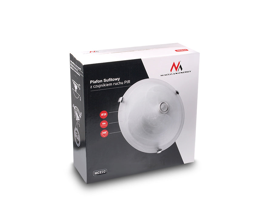 Mennyezeti mennyezet érzékelővel Maclean Energy MCE22 lámpa 2x40w E27