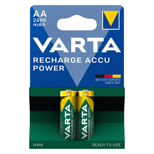 2 db R-06 R06 AA 1,2 V 2600 mAh Varta Recharge Accu Power akkumulátor
