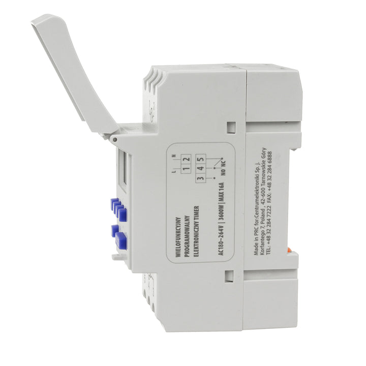 Időzítő kapcsoló - digitális időzítő DIN sínhez GreenBlue GB104 16 program max. 240 programot tartalmaz