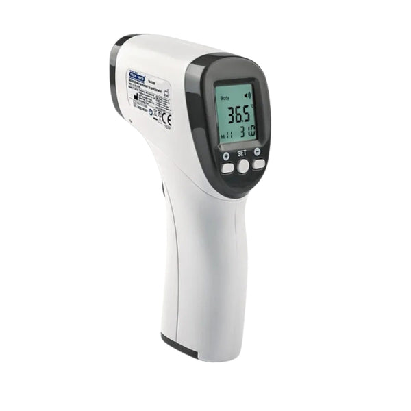Tech-Med érintésmentes hőmérő, LCD-kijelző, 32 mérési eredmény tárolására alkalmas memória, TM-F03BB