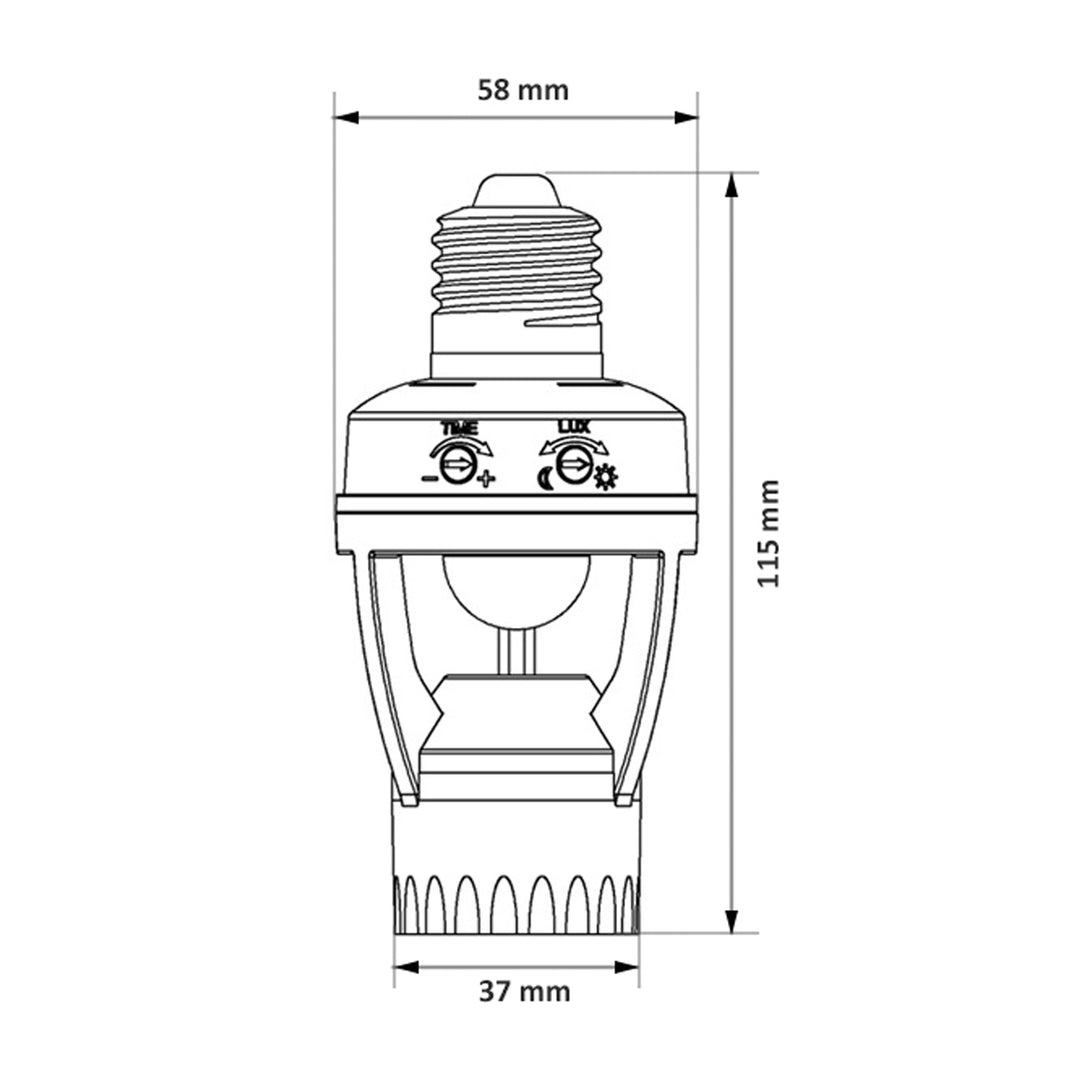 Beépített mozgás és szürkület Pir 1200W tartomány 6 m Maclean Energy MCE20