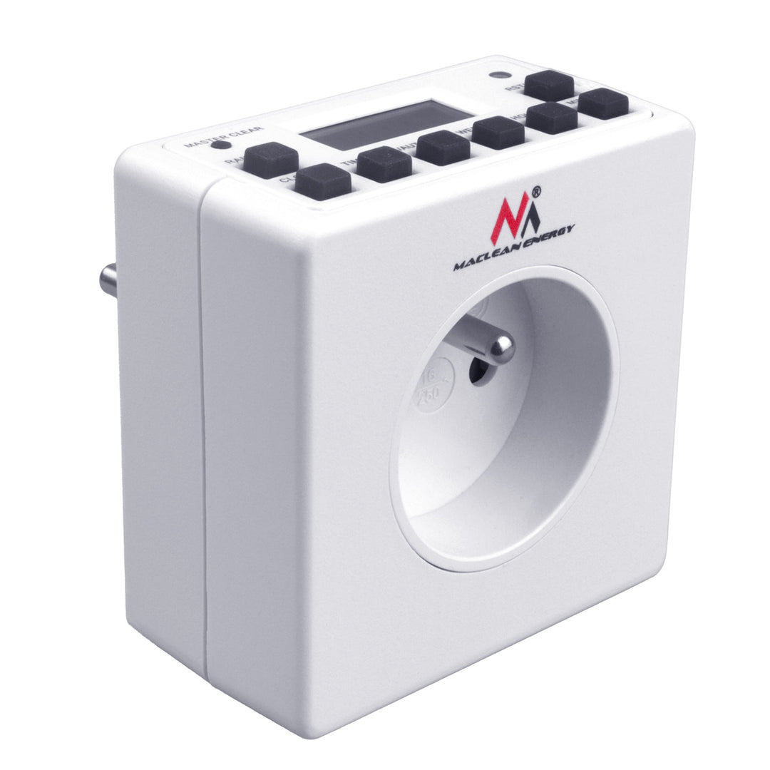 Programozható digitális időzítő Schuko 3600W max 156 program Maclean Energy MCE30
