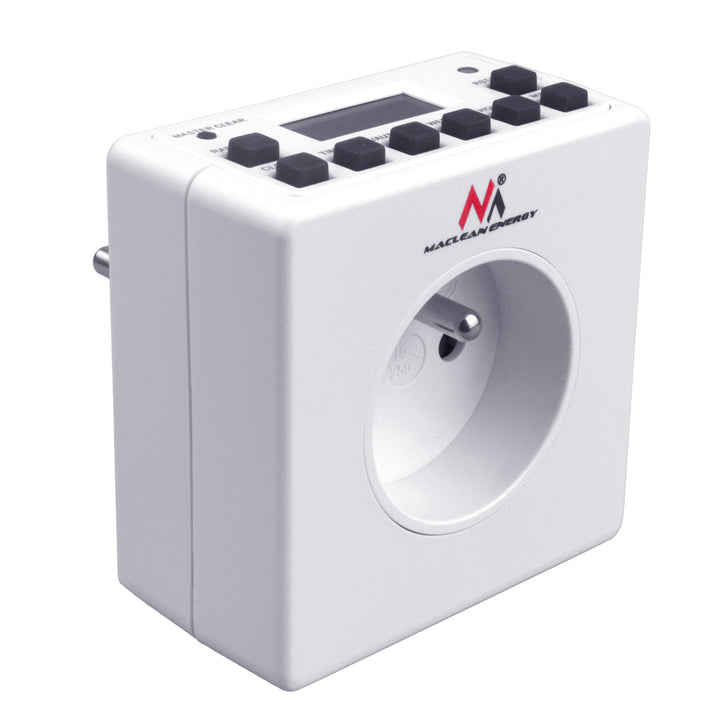 Programozható digitális időzítő Schuko 3600W max 156 program Maclean Energy MCE30