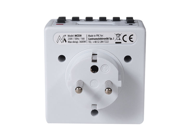 Programozható digitális időzítő Schuko 3600W max 156 program Maclean Energy MCE30