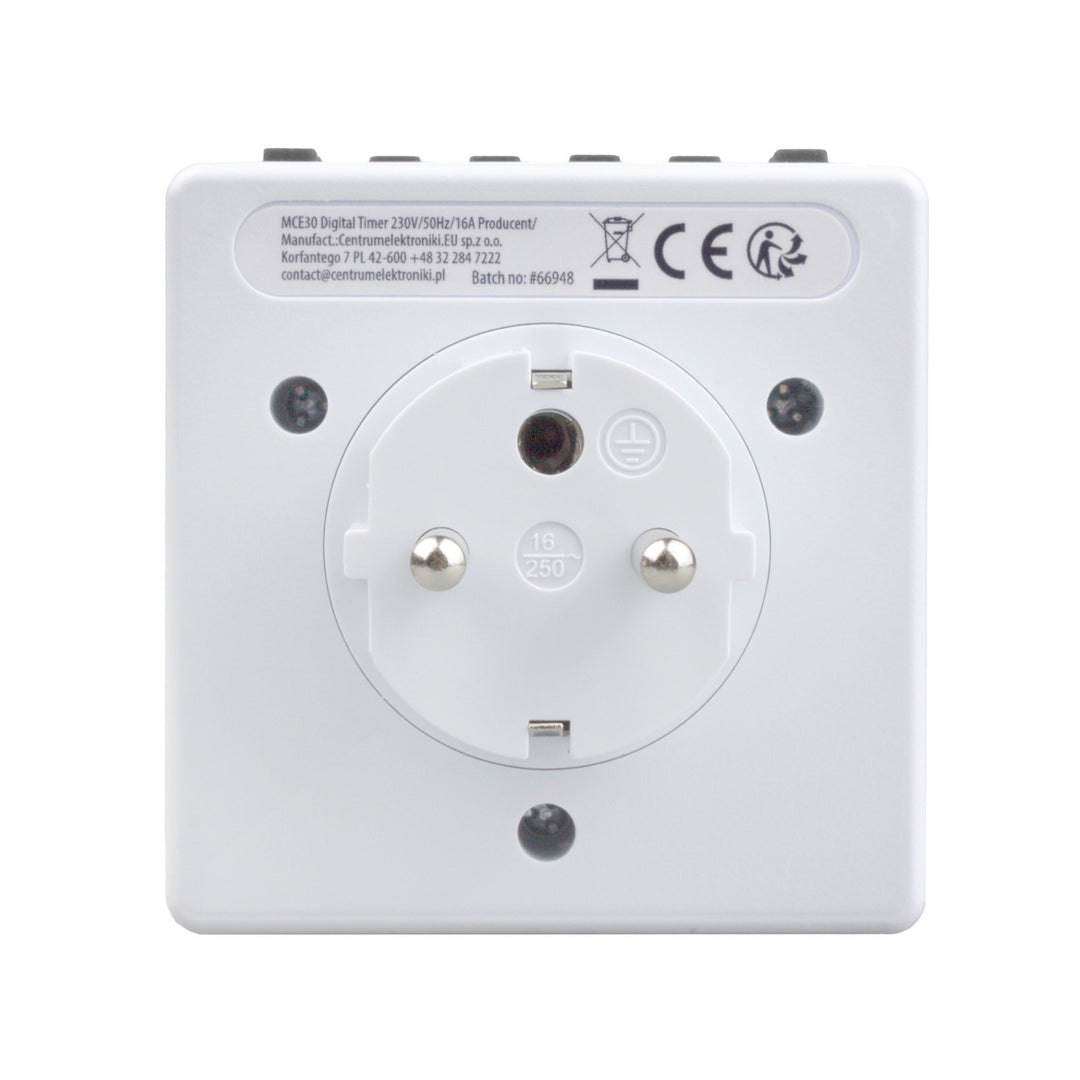 Programozható digitális időzítő Schuko 3600W max 156 program Maclean Energy MCE30