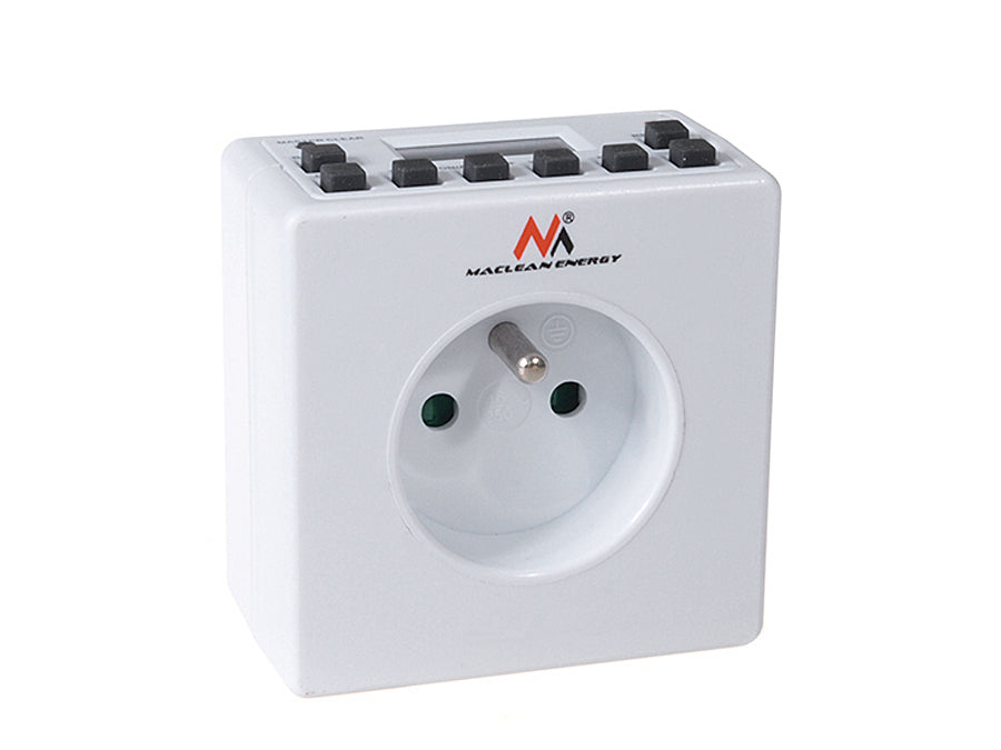 Programozható digitális időzítő Schuko 3600W max 156 program Maclean Energy MCE30