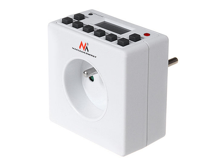 Programozható digitális időzítő Schuko 3600W max 156 program Maclean Energy MCE30