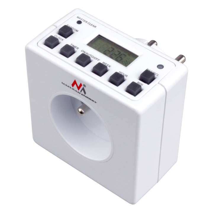 Programozható digitális időzítő Schuko 3600W max 156 program Maclean Energy MCE30