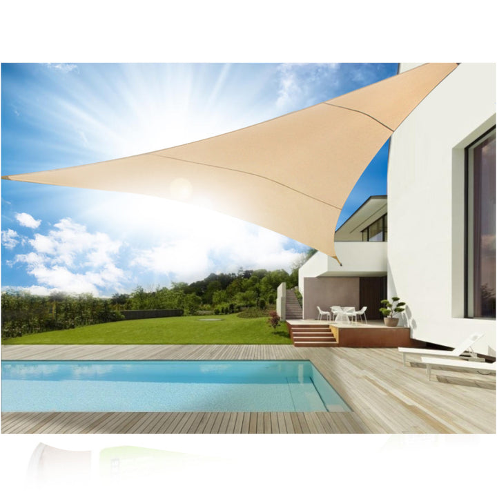 Sun Umbrella UV poliészter 4m háromszög krém hidrofób felület GreenBlue GB501