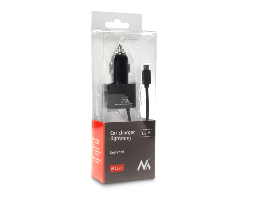 USBUSB 5.2A autós töltő. Beépített 8PIN MCE76 az Iphone-hez