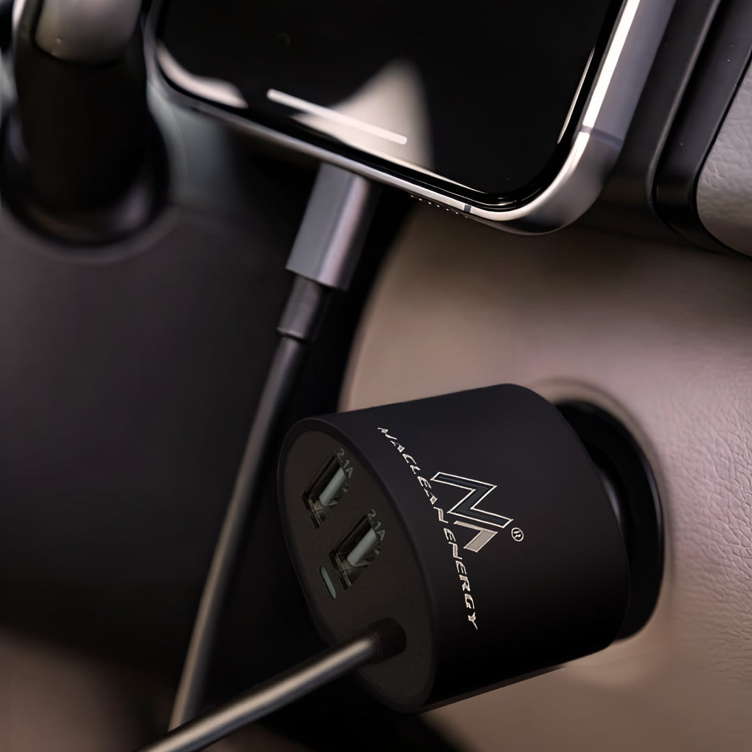 USBUSB 5.2A autós töltő. Beépített 8PIN MCE76 az Iphone-hez