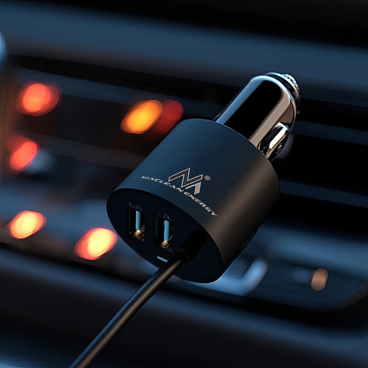 USBUSB 5.2A autós töltő. Beépített 8PIN MCE76 az Iphone-hez