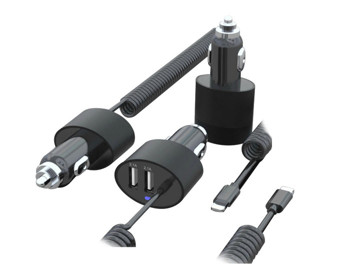 USBUSB 5.2A autós töltő. Beépített 8PIN MCE76 az Iphone-hez