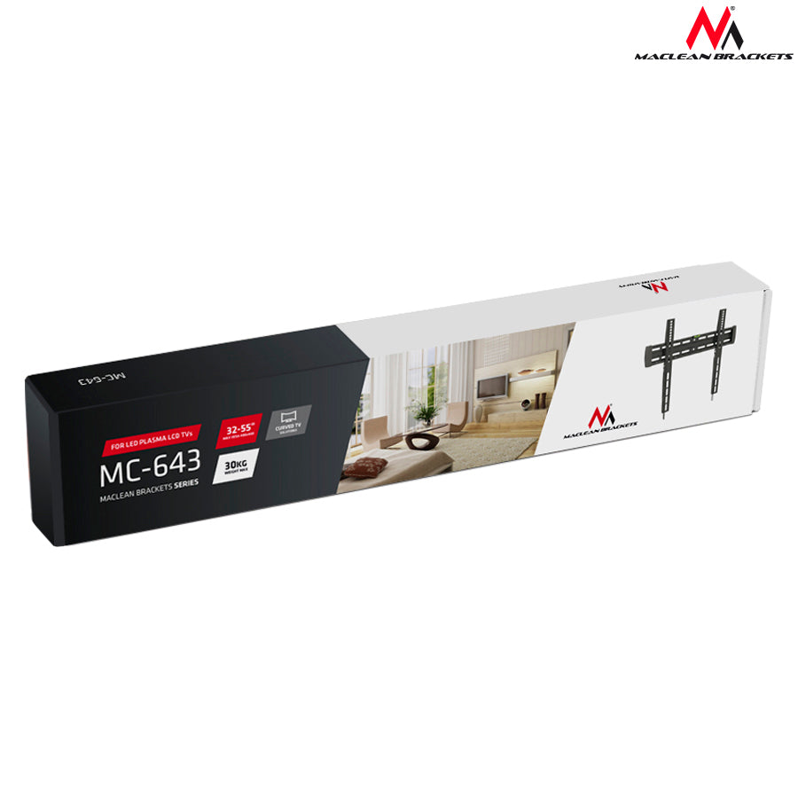 TV tartó 33 &#39;&#39; - 55 &#39;&#39; Maclean MC-643 max 30kg VESA 400x400 görbült TV-hez
