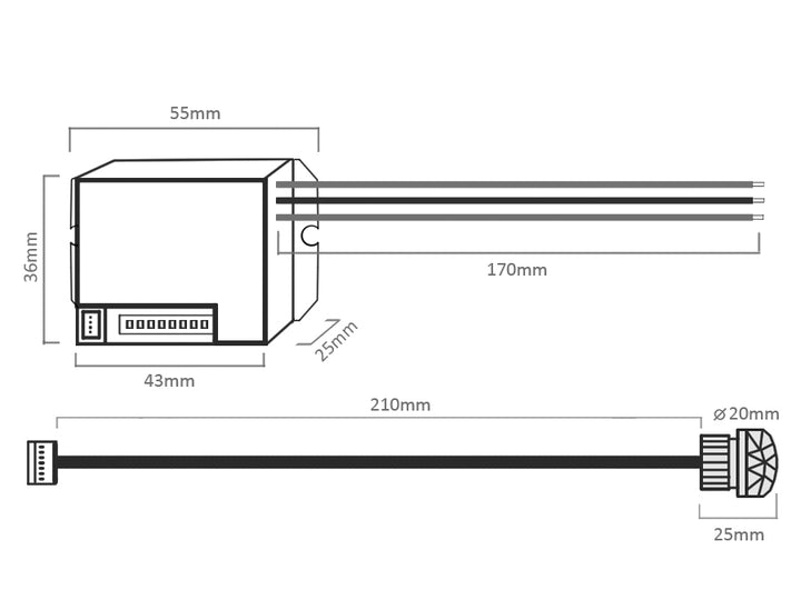 SENSOR MOVEMENT PIR 230V 800W LED MINI hangrögzítökkel DO Maclean Energy MCE32 (37924)