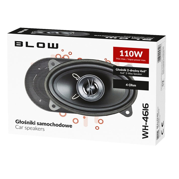 Car hangszórók Blow WH-4616 4x6 "Maximális teljesítmény 110W