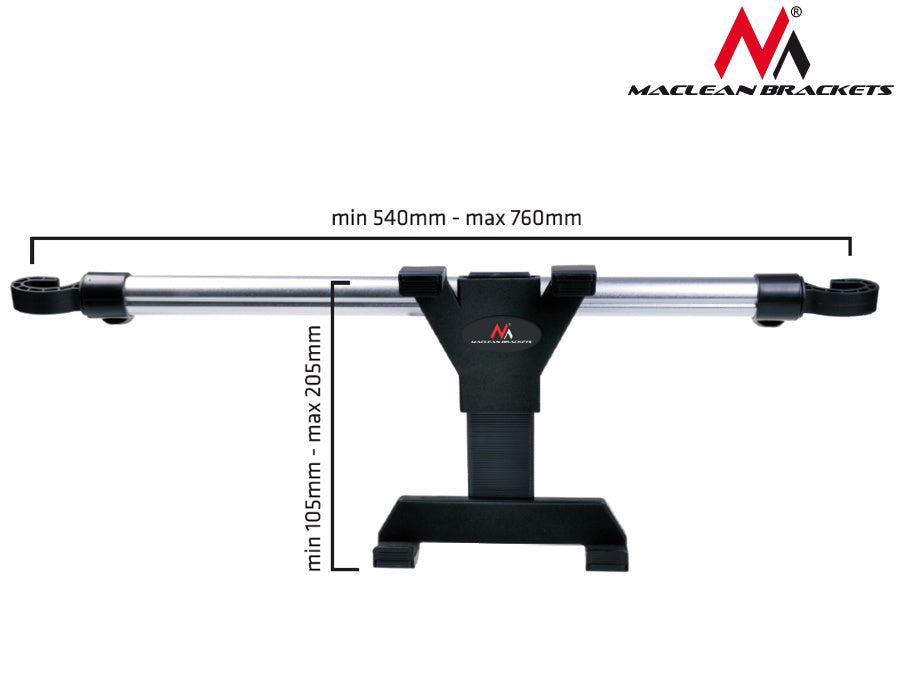 Tablet PC 7-10-es autós tartó két fejhallgatóhoz iPad tablettaprotokollhoz Galaxy 10 "Maclean MC-657