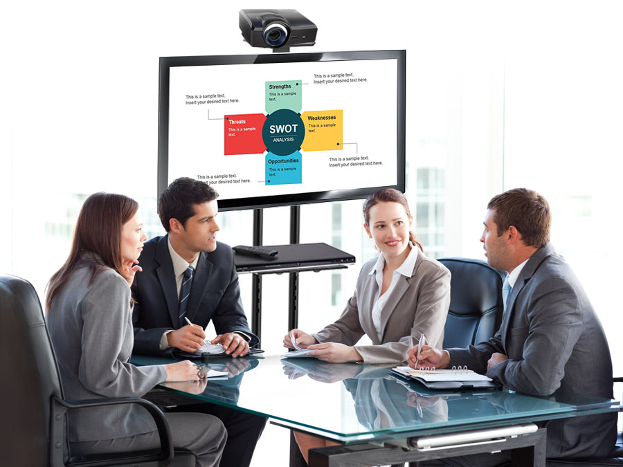 Professzionális TV asztal tolószék max. 55 kg VESA 600x400 Maclean MC-661