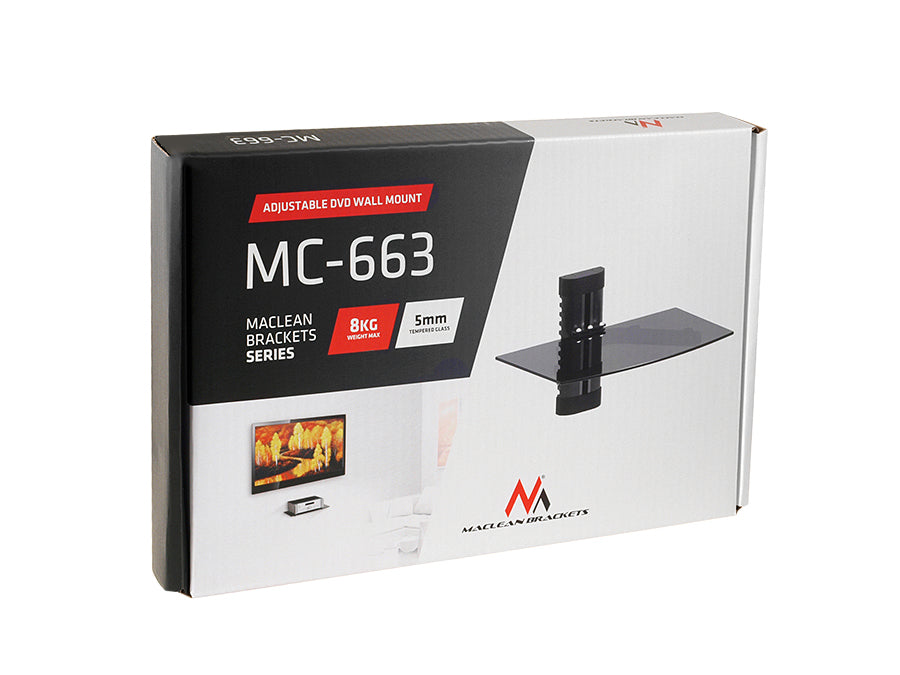 Holder polc DVD single 8kg Maclean MC-663-hoz