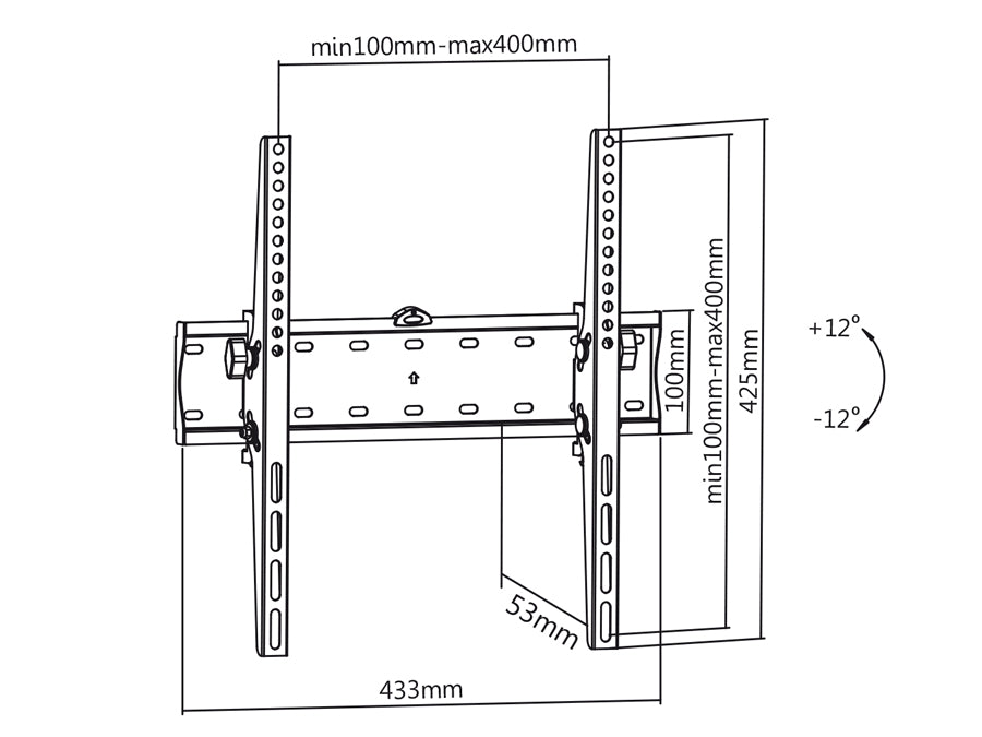 Maclean MC-665 Fali konzol LCD LED TV 40 kg Porfestés