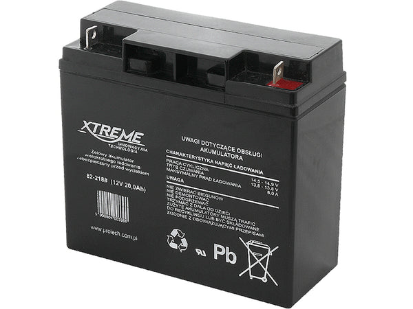12V 20Ah AGM gél akkumulátor, vészvilágítás, Méretek: - Hosszúság: 181mm - Szélesség: 77mm - Magasság: 163mm