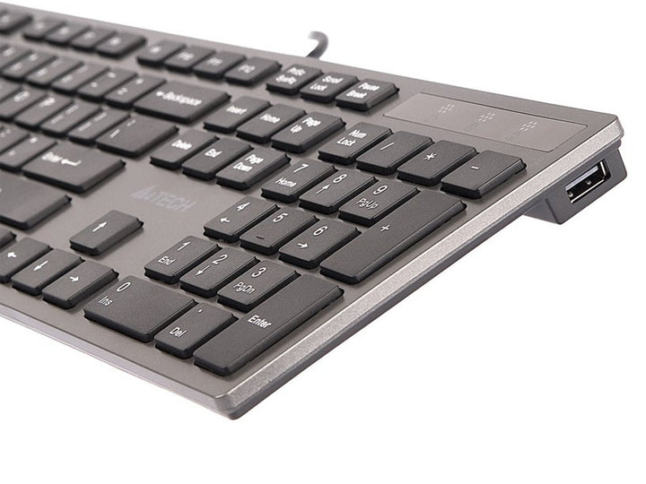 Billentyűzet KV-300H Vékony USB hub USB A4-Tech ultra lapos