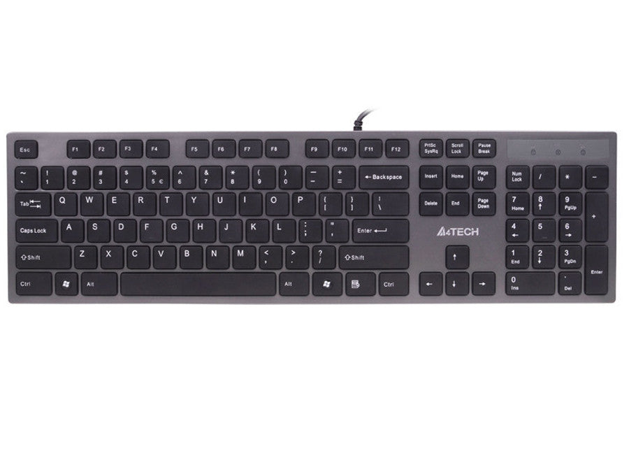 Billentyűzet KV-300H Vékony USB hub USB A4-Tech ultra lapos