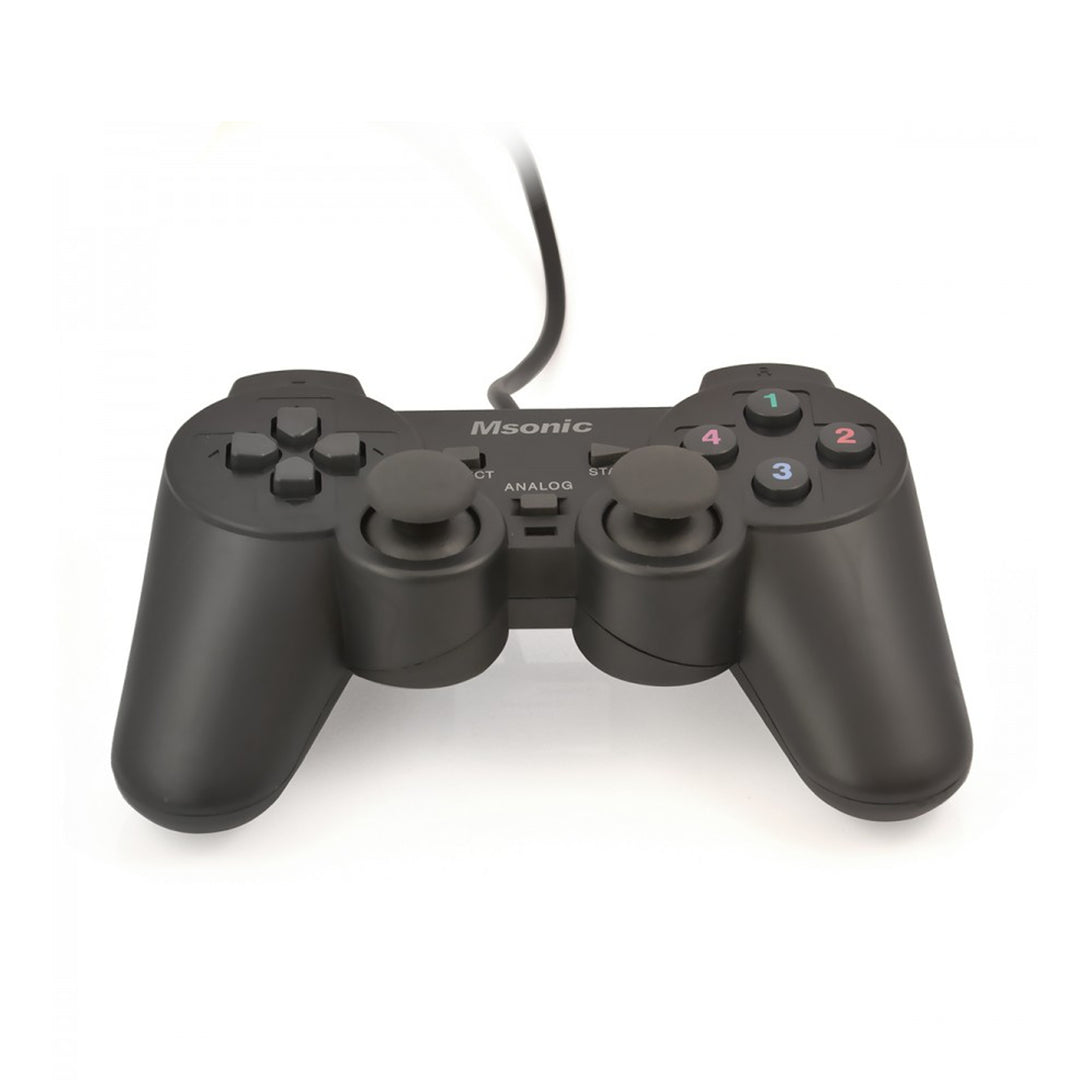 Gamepad Msonic MN3329BK fekete vibrációs funkció, 10 gomb
